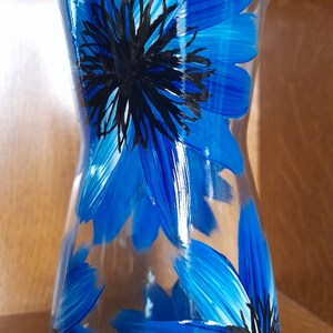 Hand painted blue Cornflower vase Different vase shapes and sizes available image 6