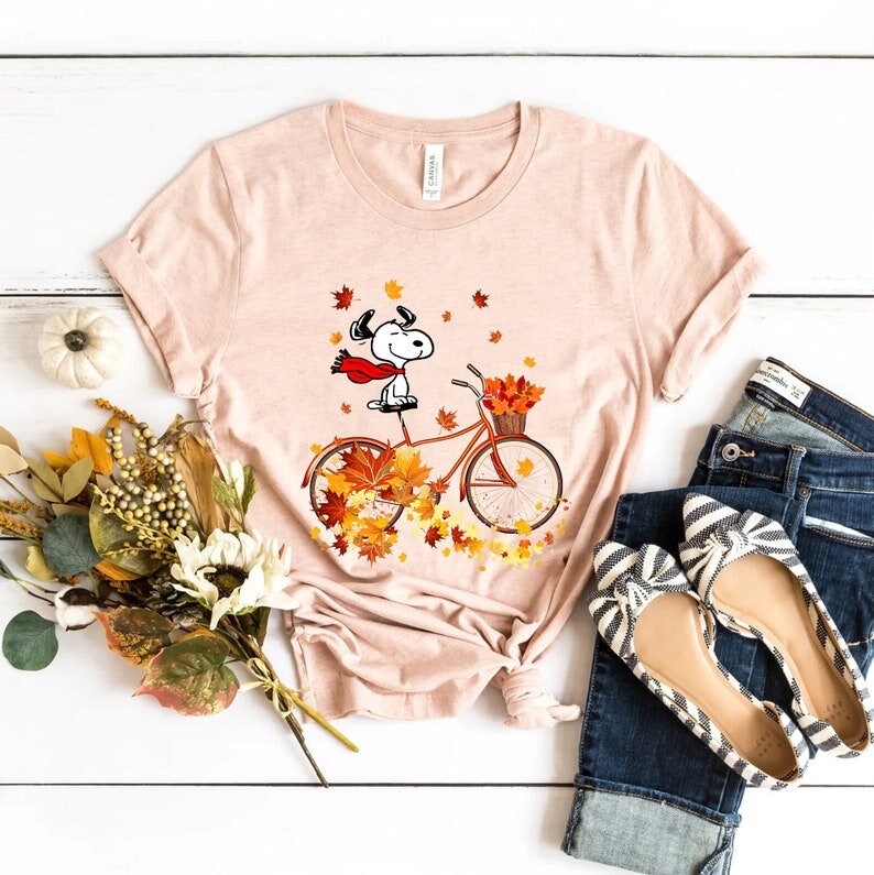 Snoopy Hund Herbst Mapple Blätter Shirt Herbst Shirt Snoopy Etsy.de
