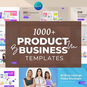 Bundel met 1000+ zakelijke sjablonen: bewerkbare marketingontwerpen (direct downloaden)
