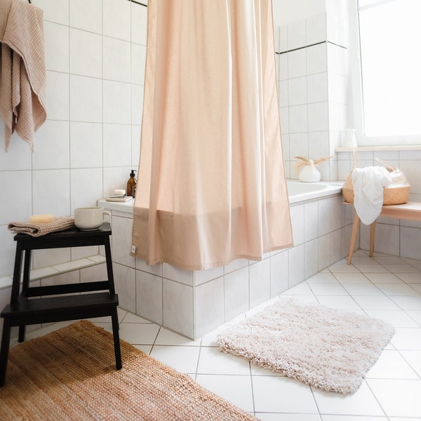 Organic Cotton Shower Curtain - Sand