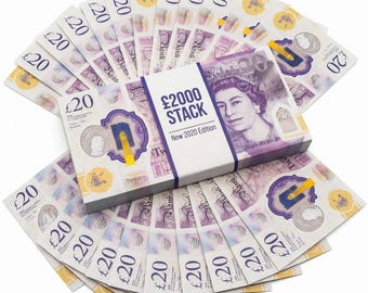 Big Screen Stacks | Prop Money 20 for Films, TV and pretend use, play or learning. NOT legal tender, this item is a stage prop.