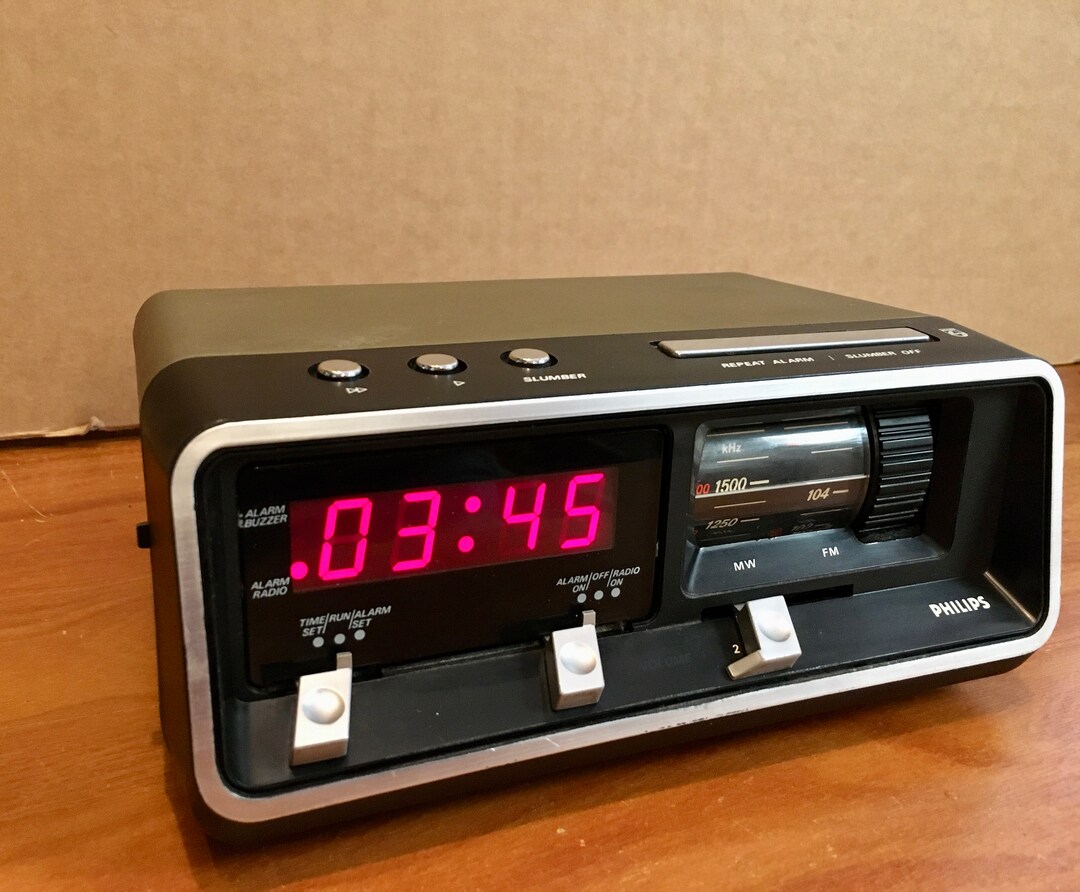 Vintage Philips 90AS160 Clock Radio Etsy
