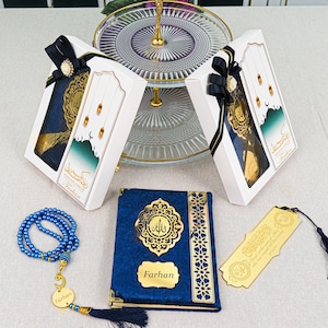 Personalized Yaseen Dua Book Bookmark Tasbih Islamic Gift Set, Eid Favors, Wedding Favors, Baby Shower Favors, Party Favors for Guests Bulk