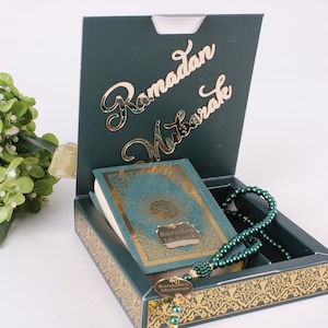 Quran Pearl Prayer Beads Decorated Box Islamic Muslim Gift Set | Ramadan Gift | Wedding Gift | Eid Gift | Birthday Gift | Graduation Gift