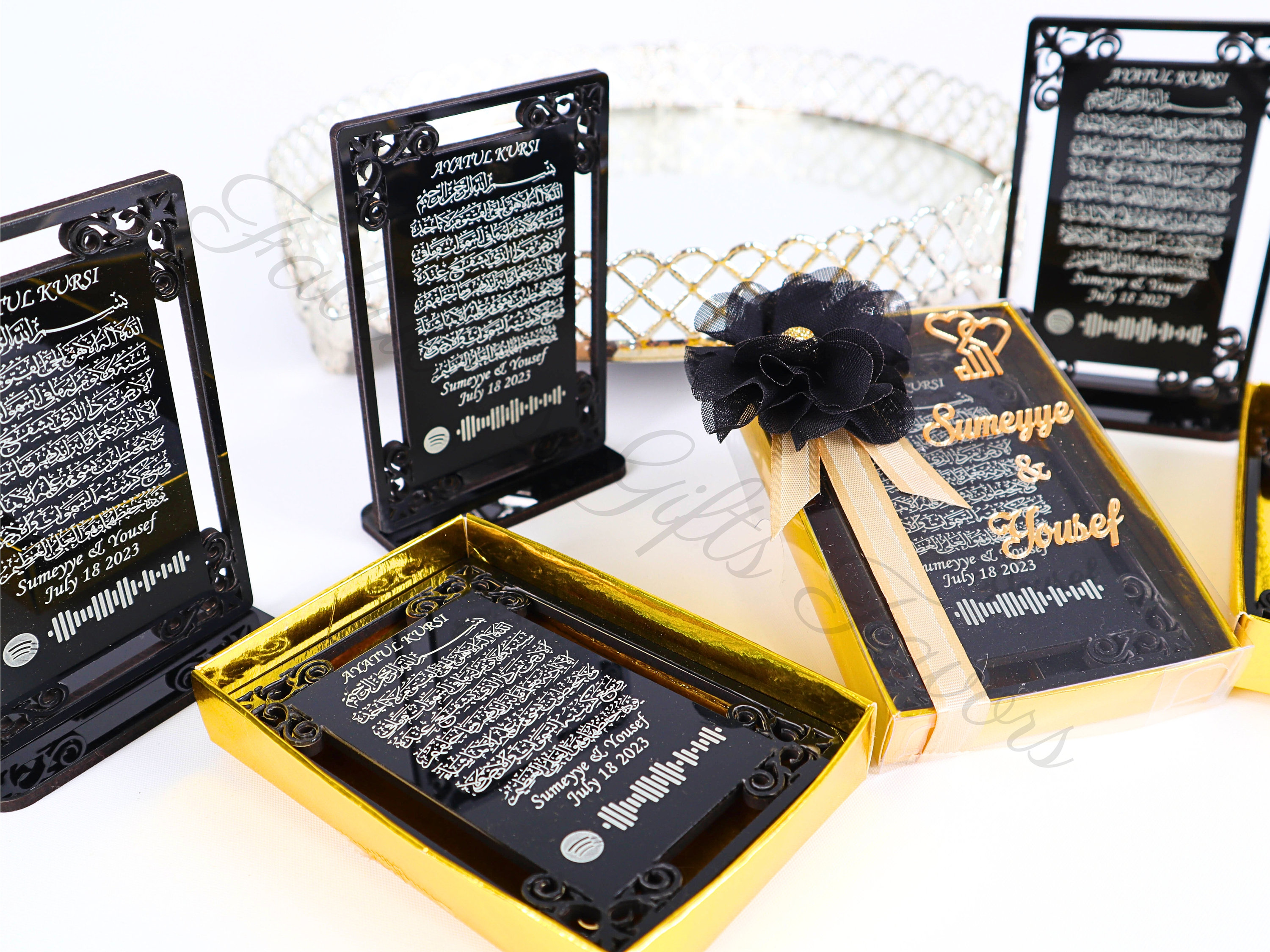 Ayatul Kursi personalizado em suporte, lembrancinhas para convidados, decoração para casa, chá de bebê, aniversário, casamento, lembranças para festa islâmica e muçulmana