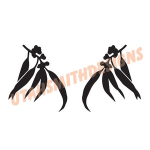 Gumtree Gumnut Eucalyptus Tree Leaves svg dxf jpeg png pdf Digital File Only
