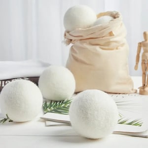 6PCS 5cm Fleece Dry Kit Ball Reusable Wool Dryer Balls Softener Laundry Washing Machine Accessories Home Washing