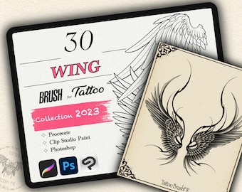 30 WINGS BRUSH for Procreate / Photoshop / Clip Studio Paint (2023 collection)