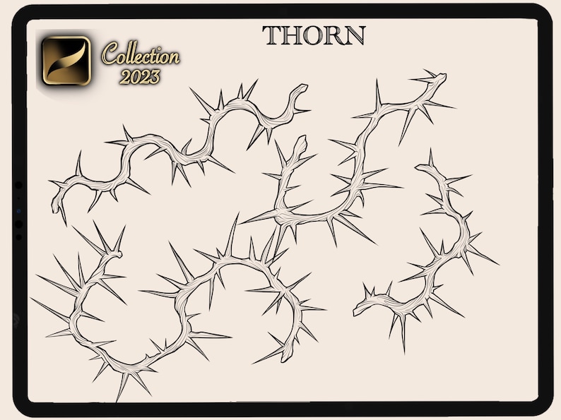 41 CHAIN & THORN BRUSH for Procreate / Clip Studio Paint/ Photoshop image 9