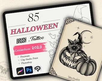 85 HALLOWEEN BRUSH for Procreate / Photoshop / Clips Studio Paint (2023 collection)
