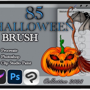 85 HALLOWEEN BRUSH for Procreate / Photoshop / Clips Studio Paint (2023 collection)