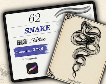 62 SLANGENPENSELEN voor Procreate (Collectie 2025)