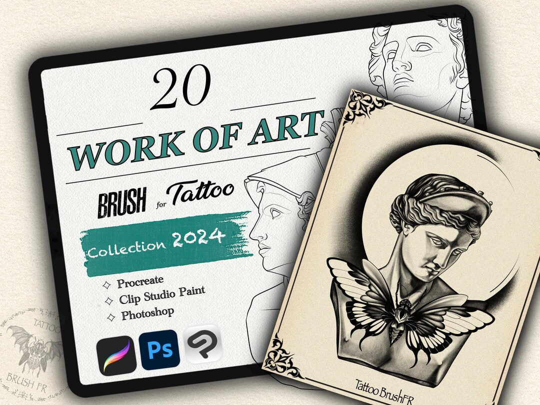 20 Famous WORK OF ART Brushes for Procreate / Photoshop / Clip Studio ...