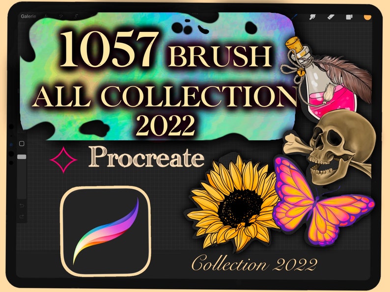 1057 BRUSH & STAMPS for PROCREATE only 2022 collection image 1