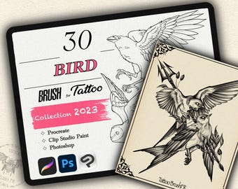 30 BIRD BRUSH for Procreate / Photoshop / Clip Studio Paint
