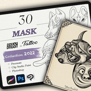 30 MASK I Brush for Procreate / Photoshop / Clip Studio Paint (Collection 2022)