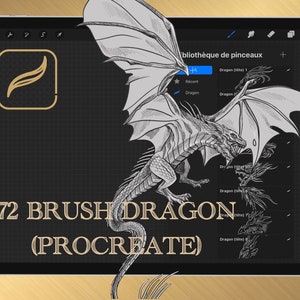 72 Dragon Brushes for PROCREATE