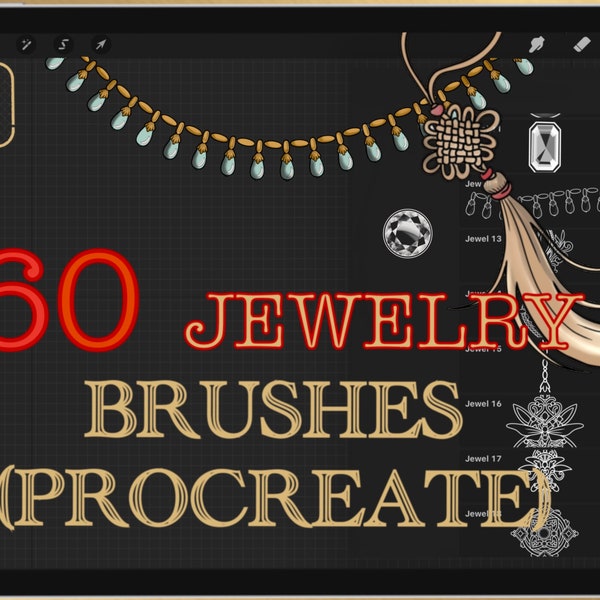 60 Jewelly Brushes for Procreate