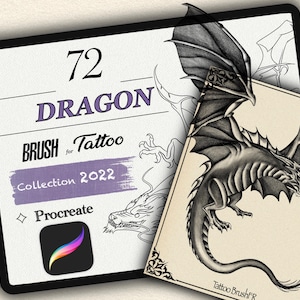 72 Dragon Brushes for PROCREATE
