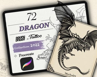 72 Dragon Brushes for PROCREATE