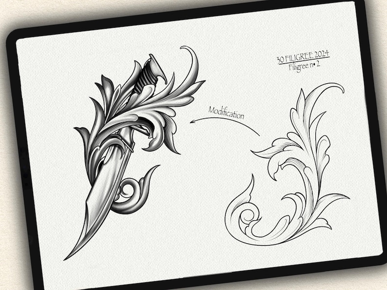 30 FILIGREE BRUSH for Procreate/ Photoshop / Clip Studio Paint (2024 ...