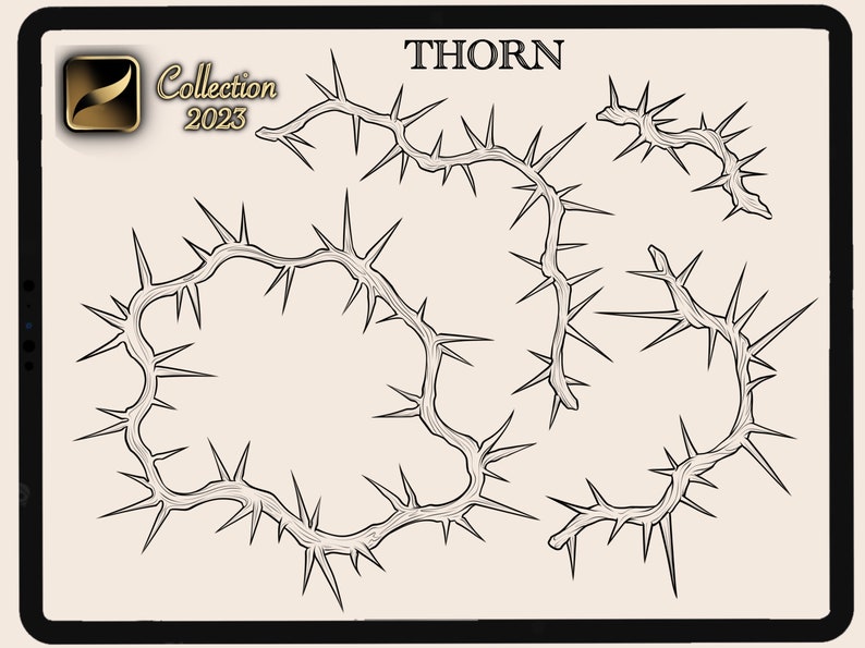 41 CHAIN & THORN BRUSH for Procreate / Clip Studio Paint/ Photoshop image 2