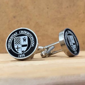 Personalized Cufflinks with Natural Gemstone ,Custom Engraved Traditional Family Crest Cufflink