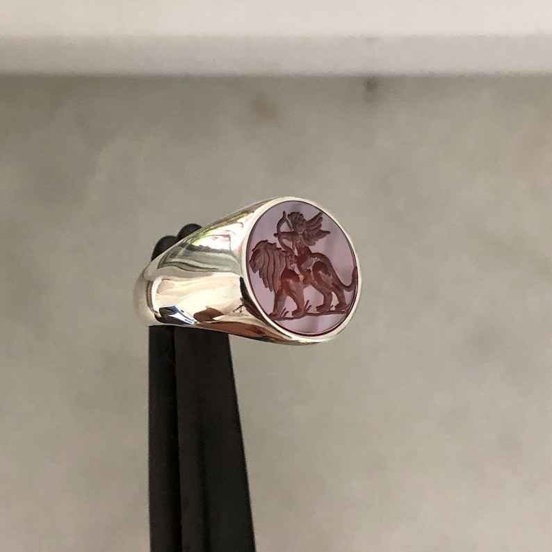 Cupid on Lion Ring
