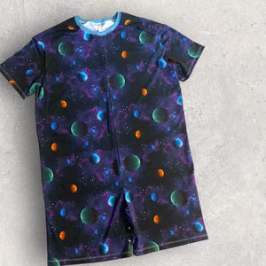 ABDL Adult Men&#39;s Player Romper Bodysuit Leotard Custom Body Onepiece Jumpsuit Overall Diaper Crazy Age House Suit Planets
