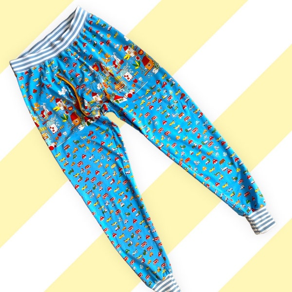 ABDL Adulte Homme Pyjama Pantalon Leggings Long John Garçons Sous-vêtements Slip Allemagne Sélection de tissus Fait à la main en Allemagne Qualité