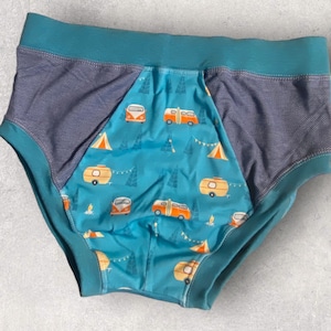ABDL Adult Slip Herren Erwachsene Unterhose Big Boy Cartoon Slip Baumwolljersey Handmade in Germany Windel Stoffauswahl Kundenanfragen