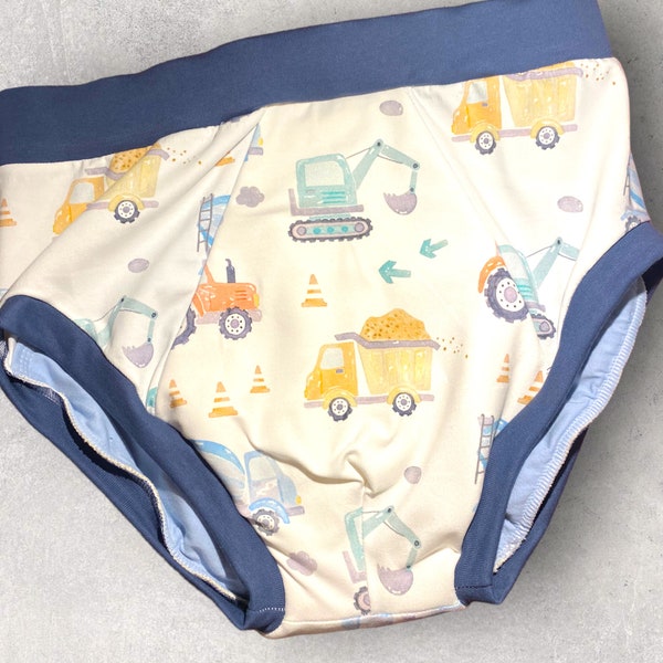 ABDL Slip Brief Unterhose Adult Man Herren Baby Boy Traktor Bagger Jungs