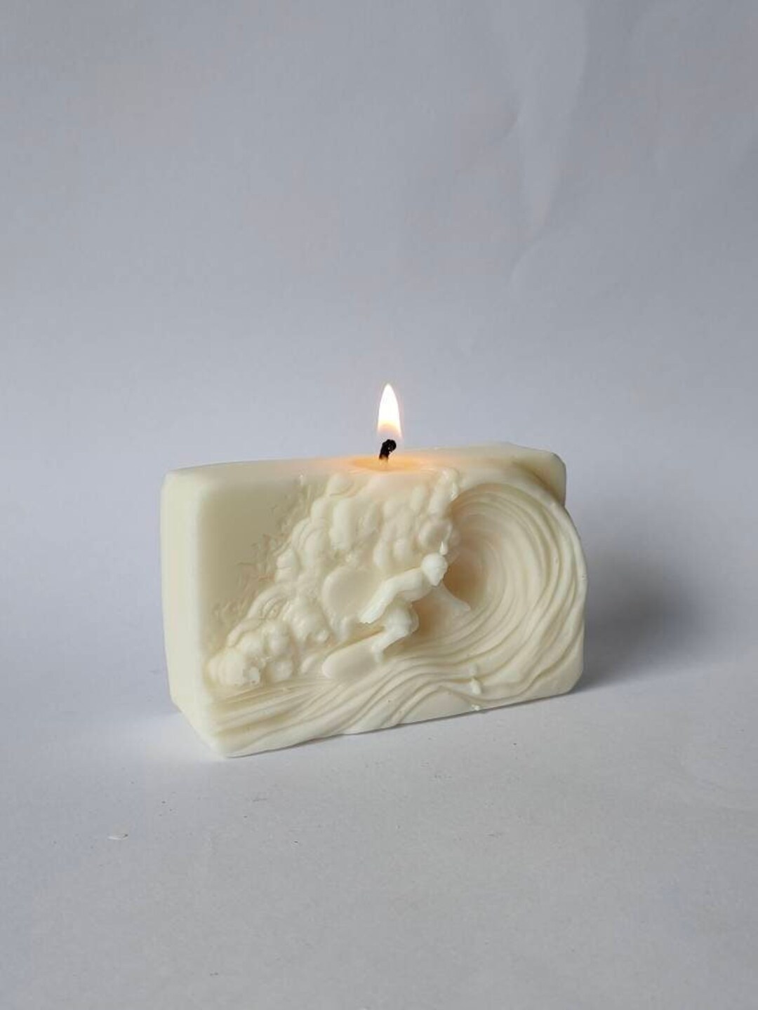 Cornish Surf Candle Handmade in Cornwall Surfboard Wax Scented Surfers