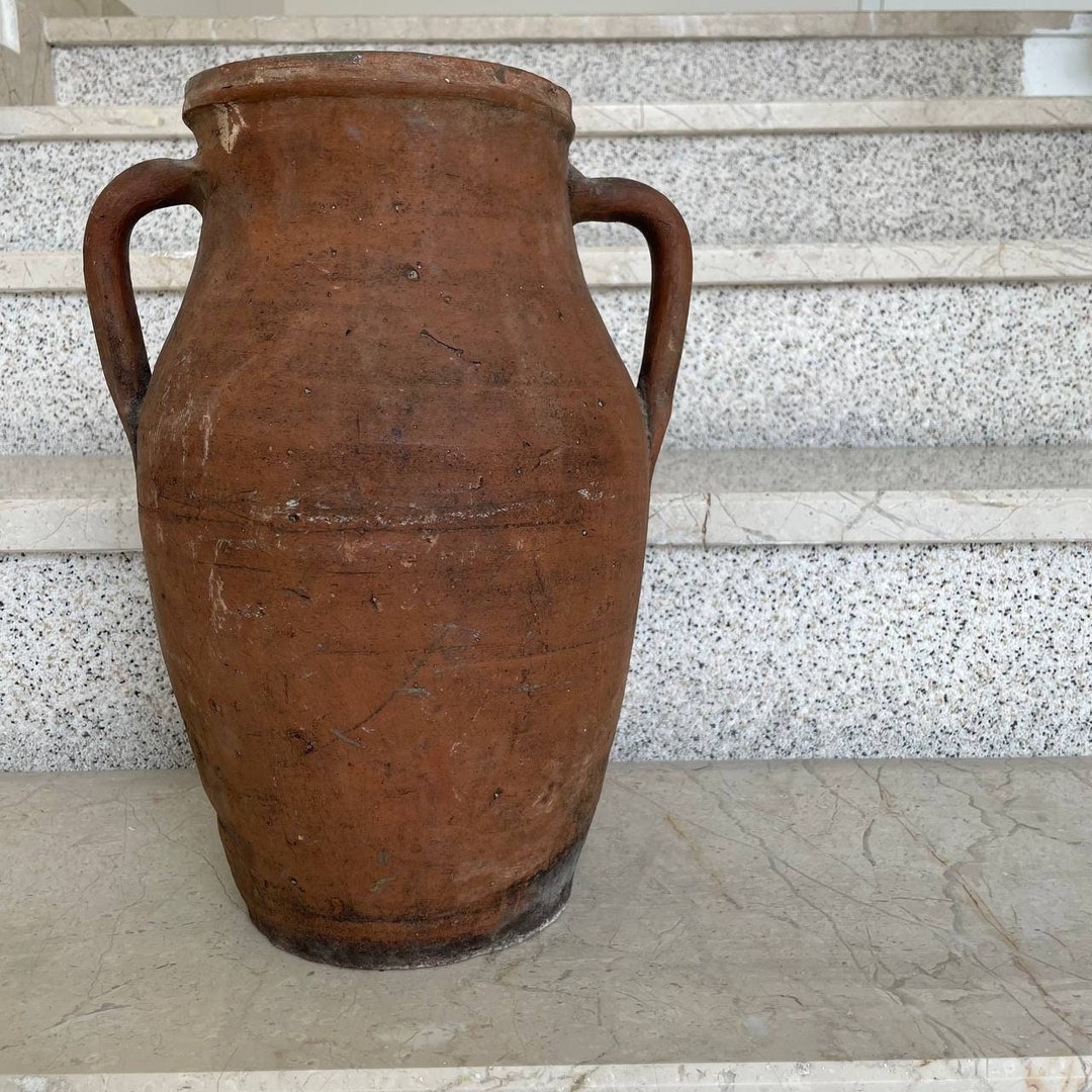 Vintage Ceramic Jug 36 by 26 Ancient Jug, Antique Ceramic Vessel