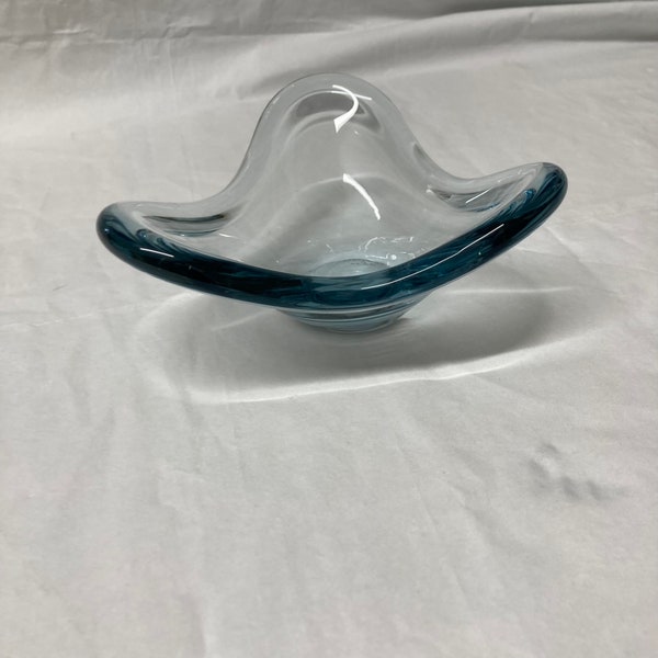 Holmegaard Per Lutken assymetric glass bowl