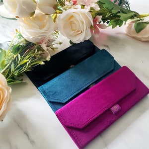 Luxury Foldable Velvet Glasses Case, Black Folding Sunglasses Case, Hard Protective Glasses Case For Eyewear aka glasses case