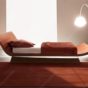 Hand Tufted Rug Solid Burnt Orange Wool Area Rugs For Livingroom Bedroom Kitchen Nursery Entryway Office 5X8 6X9 8X10 9X12 10X14 Custom Rug.