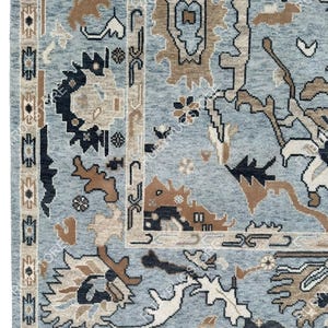 8x10 ft Ready to ship! Modern Turkish Inspired Oushak design Hand Knotted Rug, Handmade Rugs for Living Room - Contemporary Floor Carpet.
