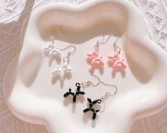 Orecchini pendenti cane palloncino carino, orecchini stravaganti, orecchini divertenti, orecchini funky, orecchini animali, regalo festa di compleanno ragazza, gioielli palloncino Kawaii
