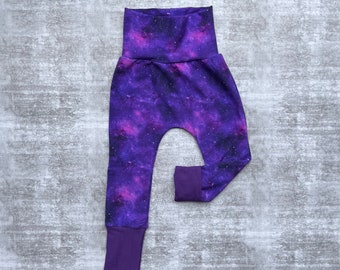 Grow With Me Harem Pants - Purple Galaxy, Toddler Leggings and Children's Pants