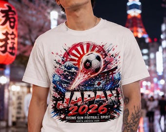 Japan 2026 Sakura Football Spirit Soccer Tee Unisex Fan Gift