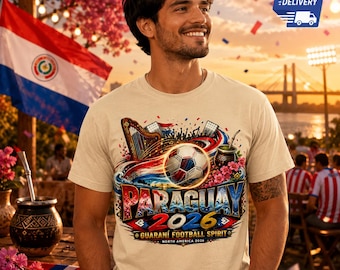Paraguay-shirt WK 2026 Guarani voetbalshirt La Albirroja voetbalfan cadeau