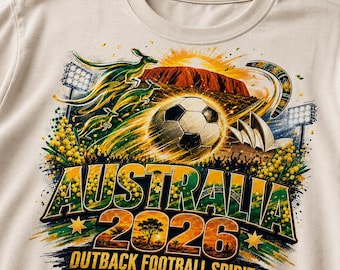 Australië WK 2026 shirt kangoeroe voetbal geest Socceroos voetbal T-shirt fan cadeau Unisex