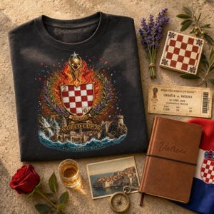 Croacia Camiseta Futbol, Mundial 2026 Cuadros, Rojo Blanco Tee imagen 9
