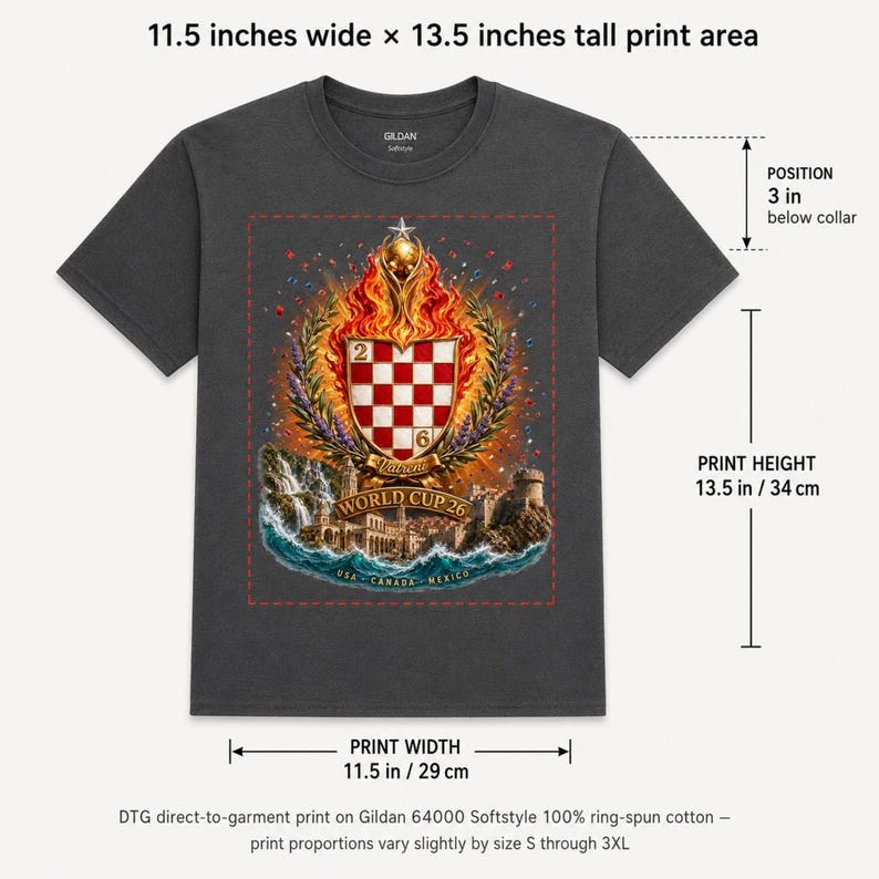 Croacia Camiseta Futbol, Mundial 2026 Cuadros, Rojo Blanco Tee imagen 10