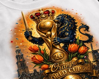 Dutch Soccer Shirt, Netherlands World Cup 2026 Tee, Royal Lion Game Day Top
