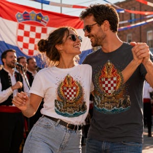 Croacia Camiseta Futbol, Mundial 2026 Cuadros, Rojo Blanco Tee imagen 1