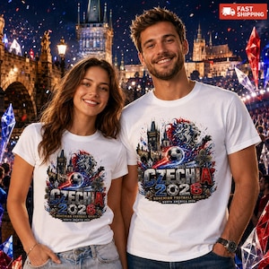 Maglia da calcio ceca con stemma del leone della Cechia, maglietta in cotone per tifosi Coppa del Mondo 2026