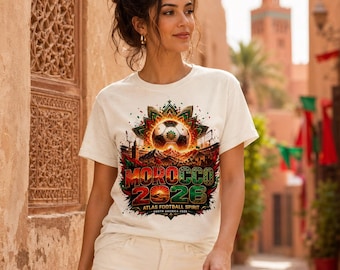 Marokko 2026 Atlas Football Spirit Soccer Tee Unisex fancadeau
