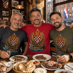 Croacia Camiseta Futbol, Mundial 2026 Cuadros, Rojo Blanco Tee imagen 4